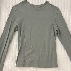 Skims Cotton Jersey Long Sleeve Mineral